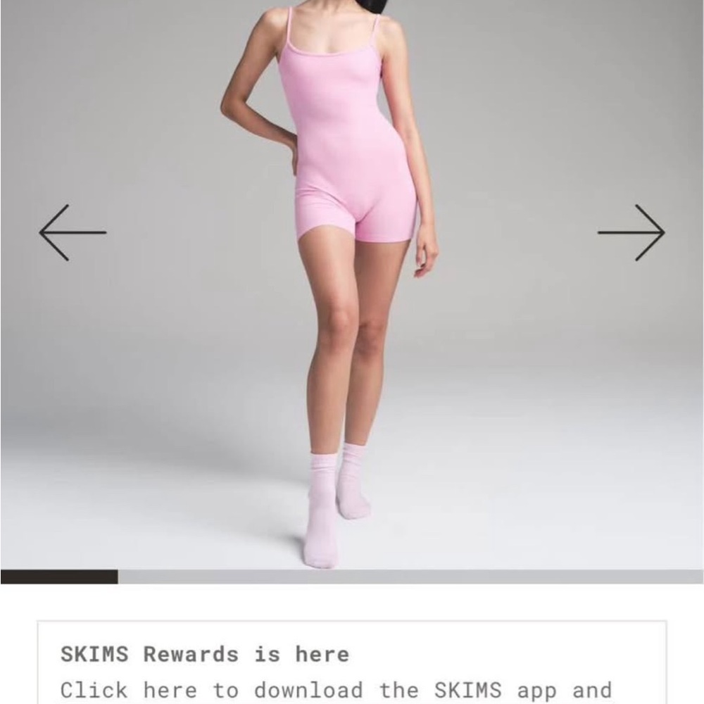 SKIMS Pink Women's Bodysuit Romper Size M NWT